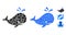 Whale Composition Icon of Circle Dots