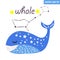 Whale constellation illustration