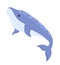 Whale humpback underwater 2D cartoon character