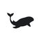 Whale icon vector. Sperm whale illustration sign. Fish symbol. Ocean logo.