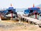 Whale Island Resort private ferry boats waiting at Ben Tau Dam Mon pier