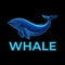 whale modern flat minimalist logo