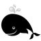 Whale ocean fish isolated