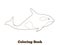 Whale orca cartoon coloring book vector