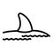 Whale predator icon, outline style