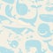 Whale. Seamless background. Seamless pattern can be used for wallpaper, pattern fills, web page background, surface textures