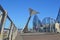 Whale tail sculpture on Blackpool Promenade, lancashire,Uk