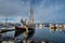 Whale watching boat in Husavik, Iceland