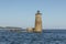 Whaleback Lighthouse off the coast of Portsmouth Maine
