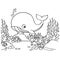 Whales Coloring Pages vector