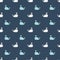 Whales Seamles pattern on blue background.