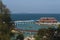 Wharf scenery on beach