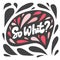 So what black and pink hand drawn lettering logo for social media content