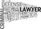 What Is A Criminal Defense Lawyer Word Cloud