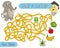 What does the elephant eat. Help the elephant to find the right way in maze and learn that it like to eat. Maze Game with Solution