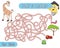 What does the giraffe eat. Help the giraffe to find the right way in maze and learn that giraffe like to eat. Maze Game