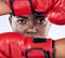 What doesnt kill us, only makes us stronger. Studio shot of a sporty young woman wearing boxing gloves while posing