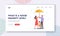 What is Good Humidity Level Landing Page Template. Parents with Child Holding Umbrella Walking in Rainy Weather