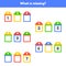 What is misssing number. Worksheet for kids kindergarten. preschool and school age. Color houses.