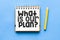 What is our plan? Lettering written on notepad. Business concept