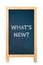 What\'s new text message on wood frame board