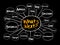 What\\\'s Next? mind map, business concept