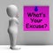 What\'s Your Excuse Note Means Explain Procrastination