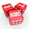 What\'s Your Score Three 3 Red Dice Credit Rating Level Grade