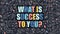 What is Success to You Concept. Multicolor on Dark Brickwall.