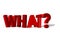 What word text and question mark red text 3d letters in white background  - 3d rendering