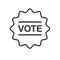 What is your opinion? Your vote counts! Outline vector icon. Badge, sticker design.