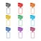 Whats new smartphone icon. Set icons colorful