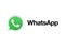 Whatsapp flat logo icon printed on white background.