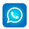 WhatsApp icon logo element sign vector in blue mobile app on white background