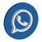 WhatsApp logo isometric icon