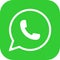 WhatsApp logo messenger icon. Realistic social media logotype. whats app button on transparent background