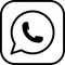 WhatsApp logo messenger icon. Realistic social media logotype. whats app button on transparent background