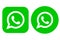 WhatsApp. Smartphone instant messaging app logo. Phone icon. Il