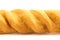 Wheat baguette on white background