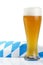 Wheat beer with bavarian towel