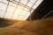 Wheat at bulk cargo warehouse storage