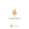 Wheat or cereal logo, wheat field and wheat farm logo.With easy and simple editing illustrations