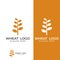 Wheat or cereal logo, wheat field and wheat farm logo.With easy and simple editing illustrations