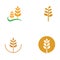 Wheat or cereal logo, wheat field and wheat farm logo.With easy and simple editing illustrations