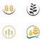 Wheat or cereal logo, wheat field and wheat farm logo.With easy and simple editing illustrations