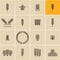 Wheat ear icon set, wheat ears