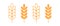 Wheat ear vector icon set. Agriculture outline and filled symbol. Cereals grain illustration