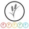 Wheat ears or rice icon