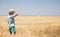 Wheat field in summer - grain harvest, Sunny afternoon in a wheat field