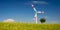 Wheat field and wind turbine